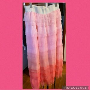 Tulle ruffle skirt